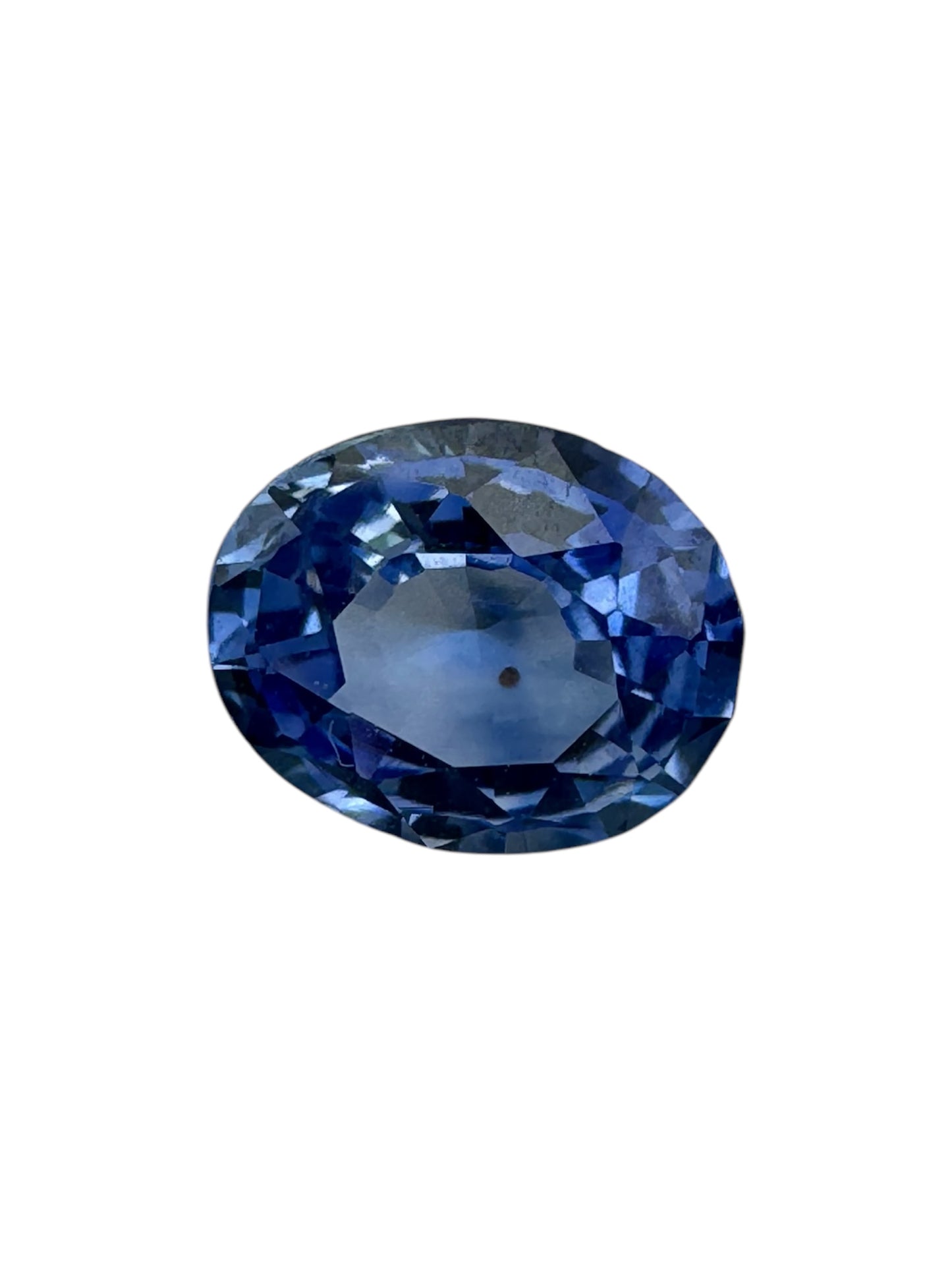 blauer Saphir, 0.63 Karat, erhitzt