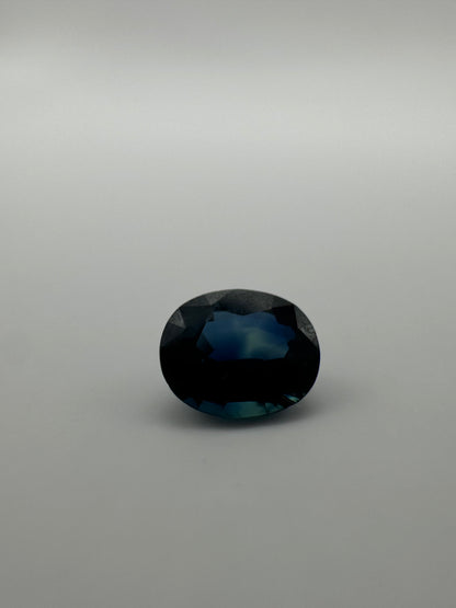 blauer Saphir, 0.80 Karat, erhitzt