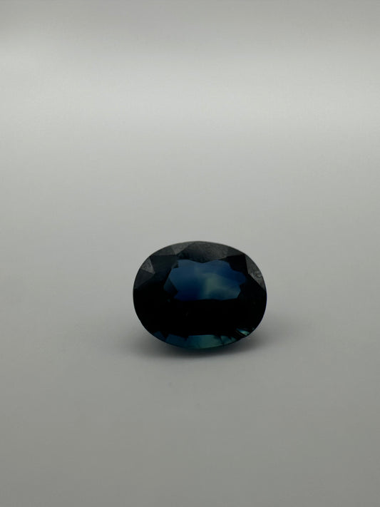blauer Saphir, 0.80 Karat, erhitzt