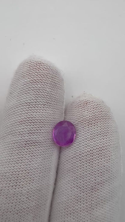 pinker Saphir, 1.11 Karat, unbehandelt